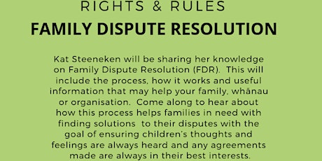 Rights & Rules - Family Dispute Resolution primary image