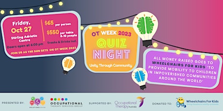 Imagen principal de Fundraising Quiz Night - OT Week 2023