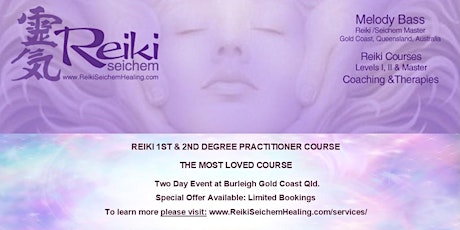 Usui Reiki Level 1 & 2 Practitioner Course Burleigh Gold Coast primary image