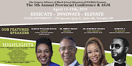 ONABSE 2019 Provincial Conference: "EDUCATE - INNOVATE - ELEVATE" primary image