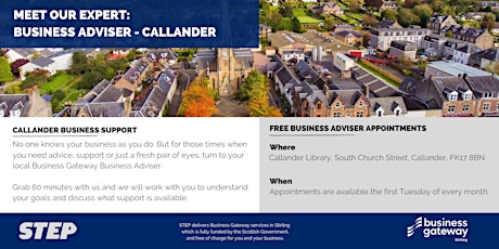 Image principale de Meet Our Expert: Business Adviser (Callander)