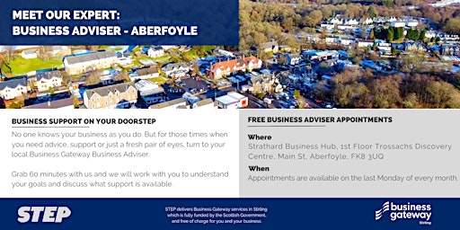 Immagine principale di Meet Our Expert: Business Adviser (Aberfoyle) 