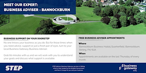 Immagine principale di Meet Our Expert: Business Adviser (Bannockburn) 