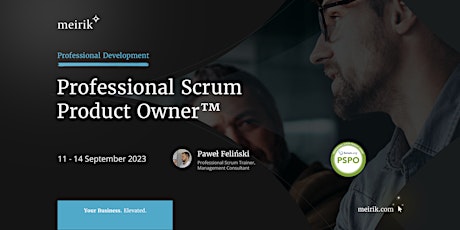 Professional Scrum Product Owner™ (PSPO) | English | 11-14.09.2023 primary image