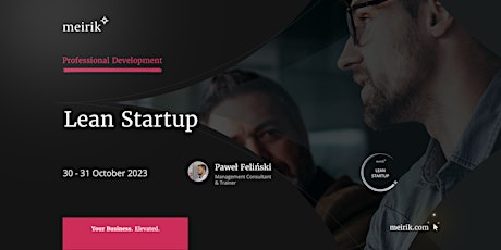 Lean Startup | English | 30-31.10.2023 primary image