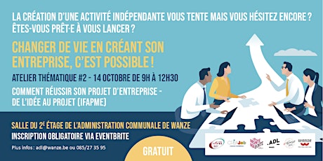 Primaire afbeelding van Changer de vie en créant votre entreprise, c'est possible! WANZE