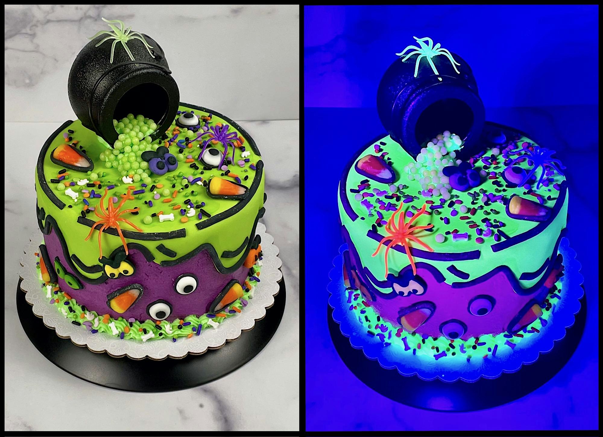 Private Cake4Kids:Glow In The Dark Cauldron Cartoon Cake Decorating Class