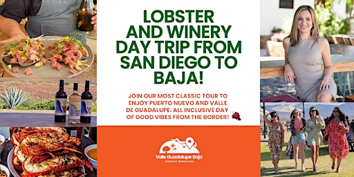 Imagen principal de Lobster Lunch & Two Winery Day-Trip from San Diego to Baja!  All Inclusive!