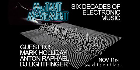 Imagen principal de Mutant Movement: Six Decades of Electronic Music - Mark Holliday FREE ENTRY