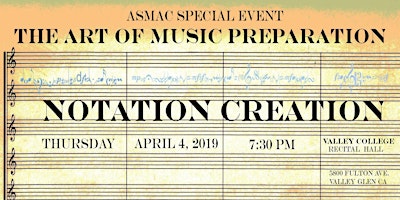 ASMAC Special Event: Art of Music Preparation – April 4th