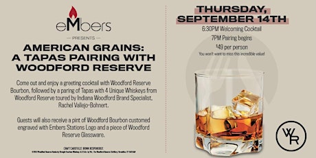 Imagem principal do evento AMERICAN GRAINS: A Tapas pairing with WOODFORD RESERVE