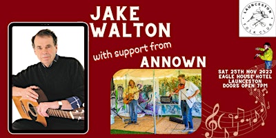 Jake Walton supported by Annown @ Launceston Folk Club primary image