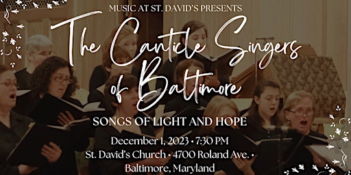 First Friday Concert: The Canticle Singers of Baltimore primary image