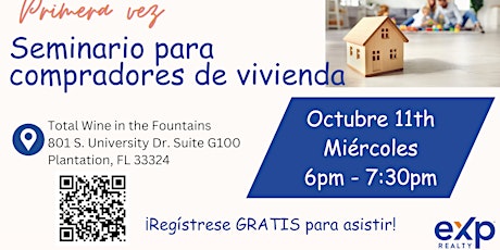 Imagen principal de OCTUBRE 2023 - Seminario para compradores de vivienda por primera vez