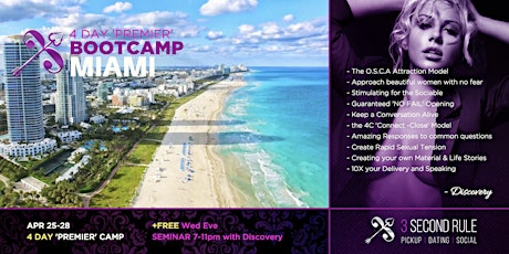 Bootcamp: MIAMI: 4 day 'PREMIER' Fast Track Training primary image