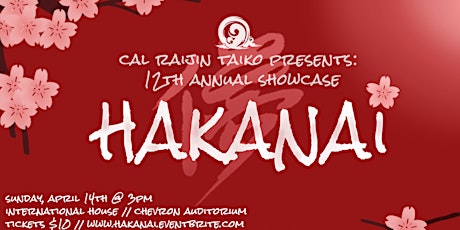 Cal Raijin Taiko's12th Annual Showcase: Hakanai - 儚い primary image