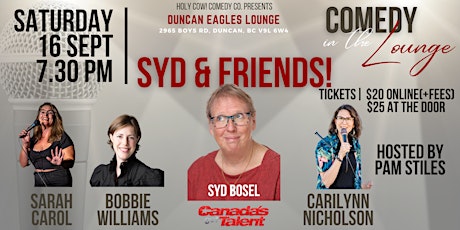 Imagem principal do evento Comedy Night In The Lounge - Syd & Friends