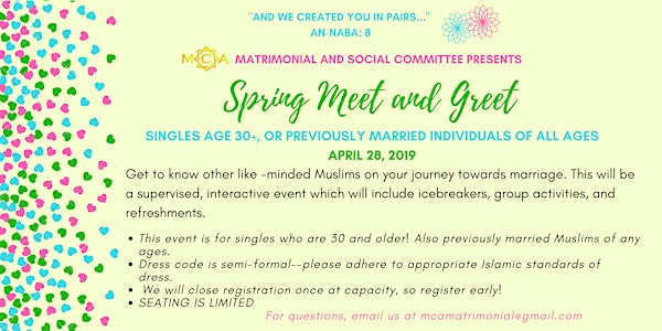 MCA Matrimonial Spring Meet & Greet