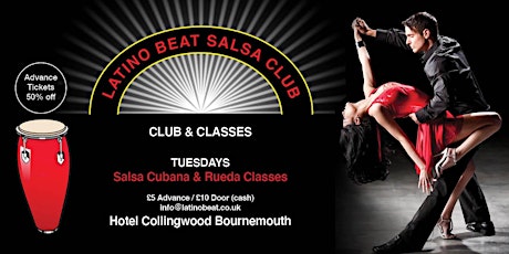 Latino Beat Salsa Classes TUESDAY from 12 SEP Hotel Collingwood Bournemouth primary image