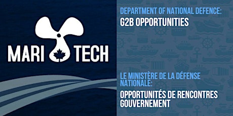 DND/MDN: G2B Opportunities/opportunités de rencontres gouvernement primary image