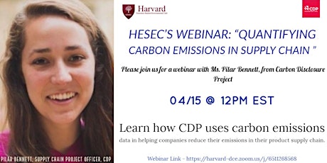 HESEC Webinar: Quantifying Carbon Emissions in Supply Chain primary image