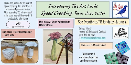"Speed Creating" Term 4 Tester. 3 quick activities in one hour. primary image