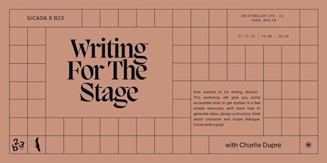 Writing for the Stage |  A beginners guide to Playwriting primary image