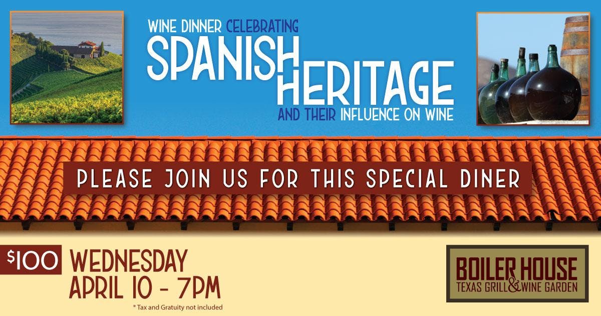 Wine Dinner Celebrating Spanish Heritage and its Influence on Wine-