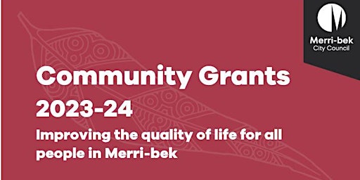 Primaire afbeelding van Community Grants Program Info - Online (monthly last Tuesday AM)