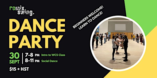 West Coast Swing Dance Party (Beginners Welcome!) primary image