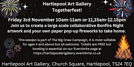 Hartlepool Art Gallery - Bonfire Night Art -11.15am session  primärbild