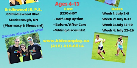 Kidz Can Play Inc. SUMMER CAMP - WEEK 1 primary image