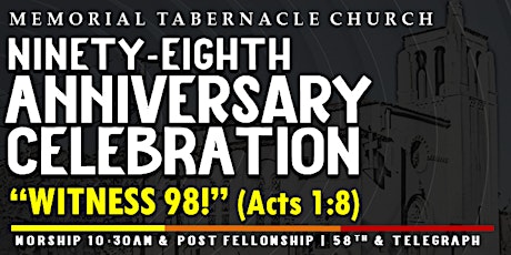 Image principale de MTC's Ninety-eighth Church Anniversary Worship Celebration