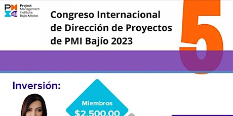 Hauptbild für 5to Congreso Internacional de Gestión de Proyectos PMI Bajio 2023