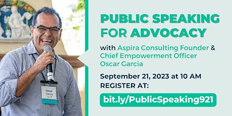 Public Speaking for Advocacy Training Webinar primary image