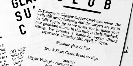 Glasgow Supper Club - DIY primary image