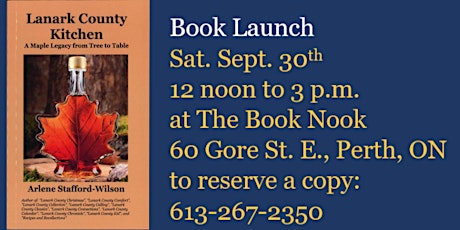 Book Launch: "Lanark County Kitchen" A Maple Legacy from Tree to Table" primary image