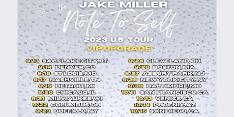 Jake Miller - Note To Self Tour - Columbus, OH primary image