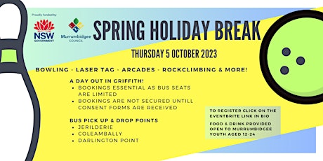 Murrumbidgee Council Spring Holiday Break primary image