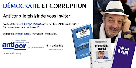 Image principale de Démocratie et corruption soirée-débat avec Philippe Pascot