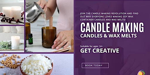 Image principale de Candle Making - Sip n Create (18+) Workshop