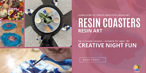 Immagine principale di Resin Art - Coasters - Sip n Create (18+) Workshop 