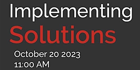 Imagen principal de Implementing Solutions Roundtable