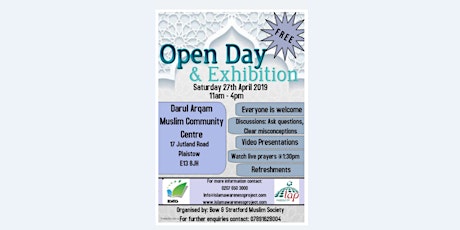 Imagen principal de Open day at an East London Mosque- Open to people of all Faiths and None.