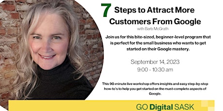 Imagem principal do evento 7 Steps to Attract More Customers from Google