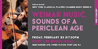 Weimar Music, sounds of a Periclean Age (NJ)