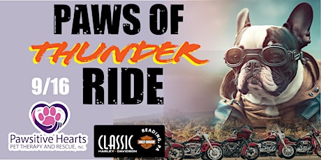 Hauptbild für Paws of Thunder - benefiting Pawsitive Hearts Pet Therapy and Rescue