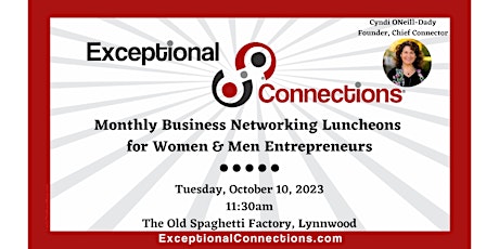 Image principale de Exceptional Connections® October  In-Person Networking Luncheon