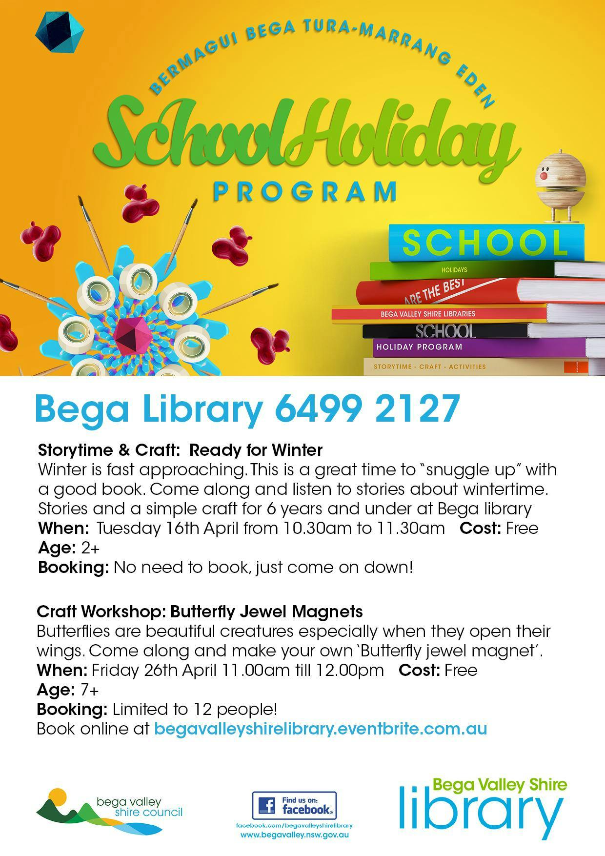 Butterfly Jewel Magnets Craft @ Bega Library