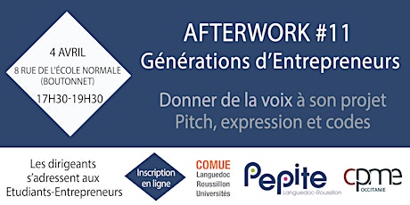 Image principale de Voix et pitch - Afterwork #11 Générations d'Entrepreneurs 